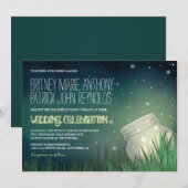 Celestial Mason Jar Firefly bruiloft uitnodigingen (Voorkant / Achterkant)