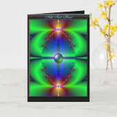 Celestial Masquerade Wenskaart Sjabloon (Gele Bloem)