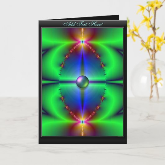 Celestial Masquerade Wenskaart Sjabloon (Gele Bloem)