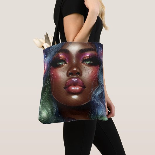 Celestial Melanin Magic Canvas tas (Dichtbij)