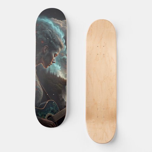Celestial Melodies" Skateboard Deck (Voorkant)