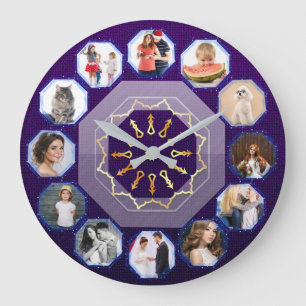 Celestial Memories – Geometrische Familie Collage Grote Klok