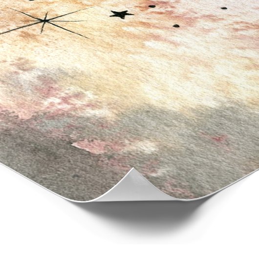 Celestial Mermaid Fantasy Art Poster Afdrukken (Hoek)