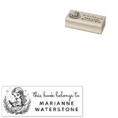 Celestial Mermaid Reader Ex Libris Stamp Rubberstempel (Gestempeld)