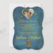 Celestial met je sterrenbeeld Tekens Foto Bruiloft Kaart (Achterkant)