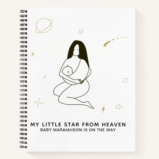 *~* Celestial Midechtgenote Doula Geboortezwangers Notitieboek (Voorkant)