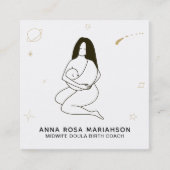 *~* Celestial Midechtgenote Doula Geboortezwangers Vierkante Visitekaartje (Voorkant)