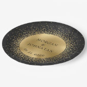 Celestial Midnight Black Gold Moon Paper Bord (Gekanteld)
