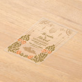 Celestial Midnight Black Stars Bruiloft Acryl Uitnodigingen (Laagn)