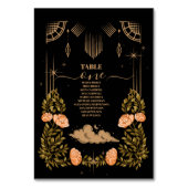 Celestial Midnight Black Stars Bruiloft Kaart (Voorkant)