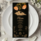 Celestial Midnight Black Stars Bruiloft Menu