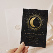 Celestial Midnight Black Stars Foto Opslaan De Dat Kaart