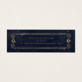 Celestial Midnight Blue Gold Wedding Website Kaart (Voorkant)