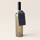 Celestial Midnight Blue Trouwfles Hanger Labels