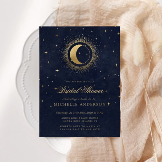 Celestial Midnight Blue Vrijgezellenfeest Kaart