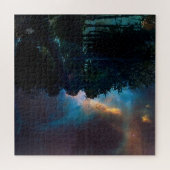 Celestial Midnight op de blauwe meerkust Legpuzzel (Horizontaal)