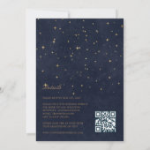 Celestial Midnight Stars QR Code Vrijgezellenfeest Kaart (Achterkant)