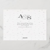 Celestial Midnight Sterren Maan Zon Bruiloft Zilve Folie Uitnodiging (Achterkant)