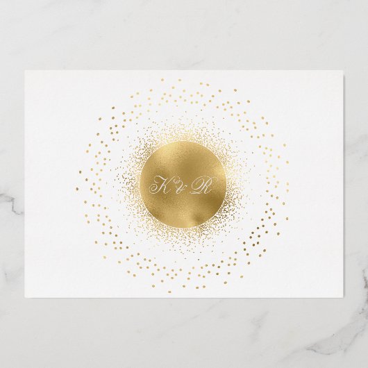 Celestial Midnight Zilveren Sterren Bruiloft Folie Uitnodiging (Achterkant)