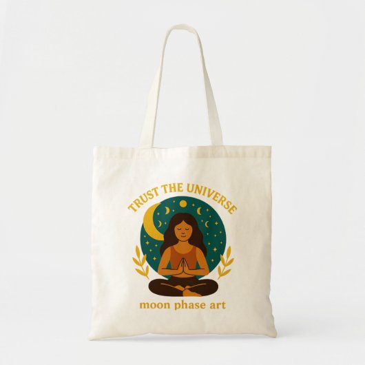 Celestial Mindfulness Moon Canvas tas (Voorkant)