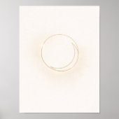 Celestial Minimal Circle Wall Art - Boho Sun Disk Poster (Voorkant)