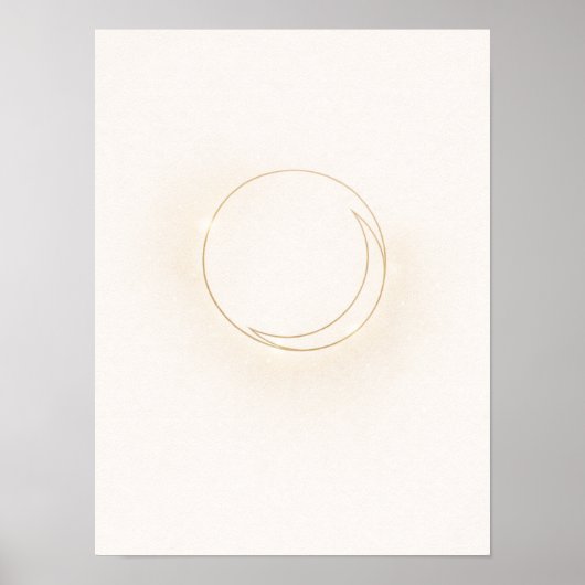 Celestial Minimal Circle Wall Art - Boho Sun Disk Poster (Voorkant)