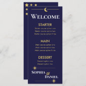 Celestial Minimalist Wedding Menu (Voorkant / Achterkant)