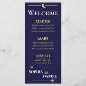 Celestial Minimalist Wedding Menu (Voorkant)