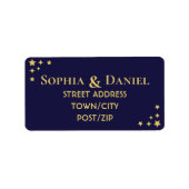 Celestial Minimalist Wedding RSVP Address Labels (Voorkant)