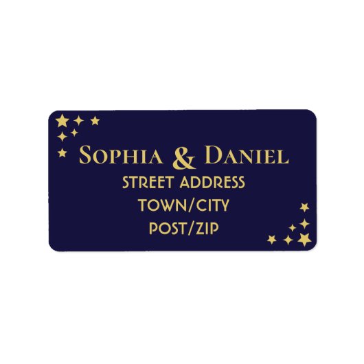 Celestial Minimalist Wedding RSVP Address Labels (Voorkant)