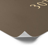 Celestial Mocha Gold 30th Birthday Welkom Poster (Hoek)