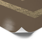 Celestial Mocha Gold Sun Moon Stars Oh Snap Perfect Poster (Hoek)