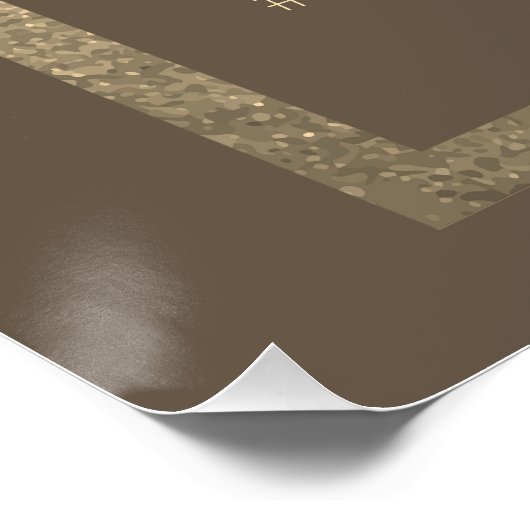 Celestial Mocha Gold Sun Moon Stars Oh Snap Perfect Poster (Hoek)