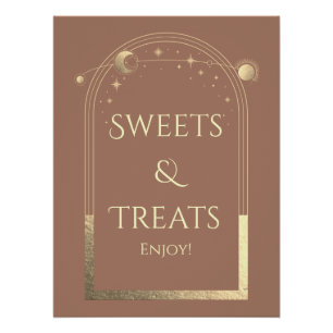 Celestial Mocha Gold Verjaardag snoep & lekkernije Perfect Poster