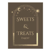 Celestial Mocha Gold Verjaardag snoep & lekkernije Perfect Poster (Voorkant)