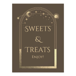 Celestial Mocha Gold Verjaardag snoep & lekkernije Perfect Poster