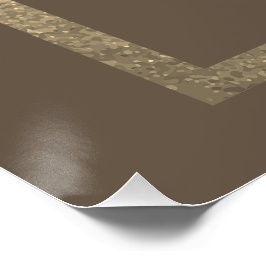 Celestial Mocha Gold Verjaardag snoep & lekkernije Perfect Poster (Hoek)