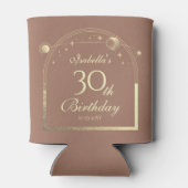 Celestial Mocha Gouden Zon Maan Sterren 30e Verjaa Blikjeskoeler (Achterkant)