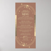 Celestial Mocha Gouden Zon Maan Sterren 30e Verjaa