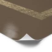 Celestial Mocha Gouden Zon Maan Sterren Kaarten &  Perfect Poster (Hoek)