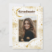 Celestial Modern Afstuderen Foto Afstuderen Aankondiging (Voorkant)