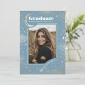 Celestial Modern Afstuderen Foto Afstuderen Aankondiging (Staand voorkant)