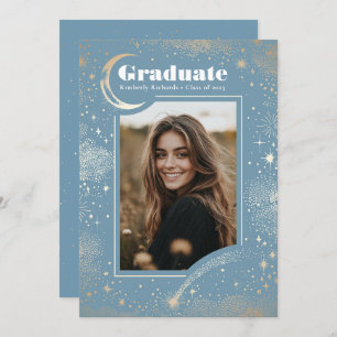 Celestial Modern Afstuderen Foto Afstuderen Aankondiging