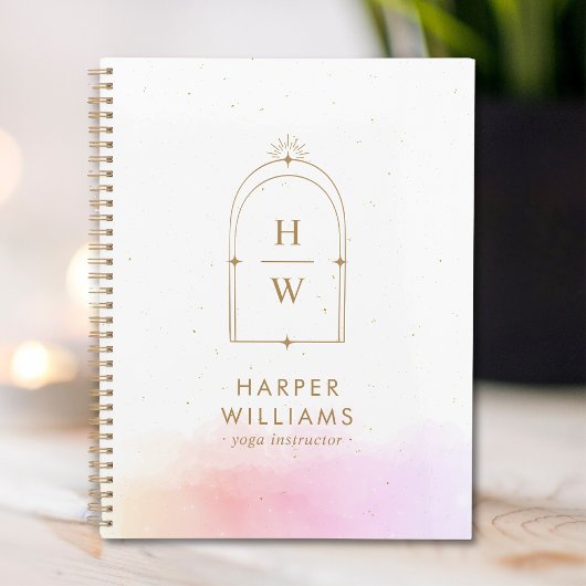 Celestial Monogram Yoga Instructeur | Blush Pink Planner