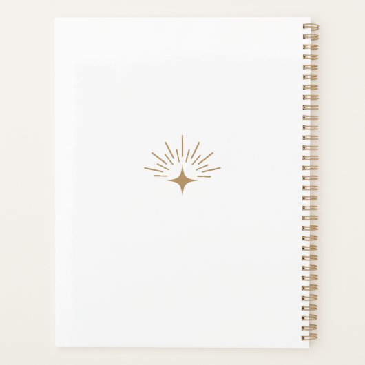 Celestial Monogram Yoga Instructeur | Blush Pink Planner (Achterkant)