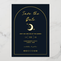 Celestial Moon and Stars Arch Save the Date