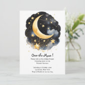 Celestial Moon and Stars Baby shower Kaart (Staand voorkant)