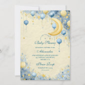 Celestial Moon and Stars Baby shower Kaart (Voorkant)