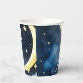 Celestial Moon and Stars Baby shower Papieren Bekers (Links)