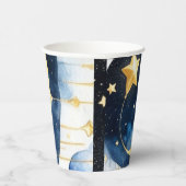 Celestial Moon and Stars Baby shower Papieren Bekers (Rechts)